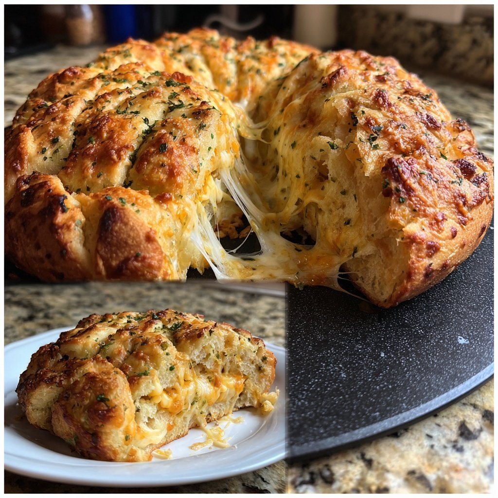 Zupfbrot Mit Käsefüllung