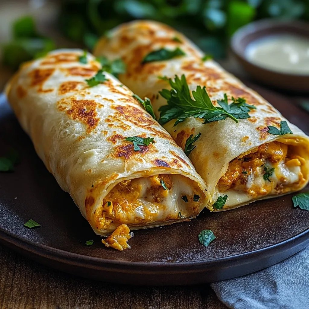 Köstliche Käse-Hühnchen Wraps