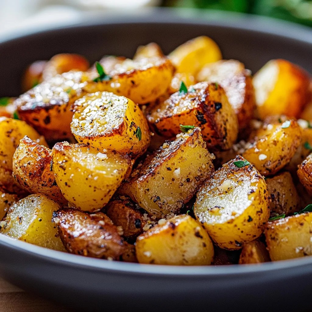 Gebackene Kartoffeln mit Knoblauch & Parmesan