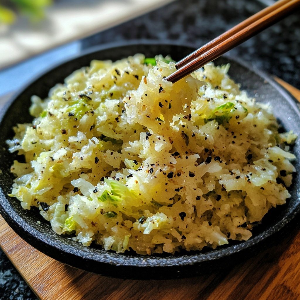 Weißkohl aus dem Wok, asiatisch, vegan