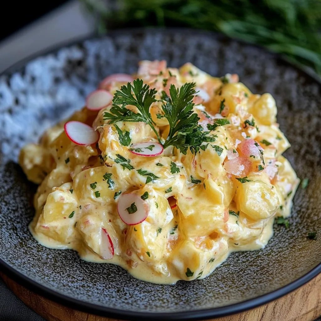 Kartoffelsalat mit Mayonnaise und Ei