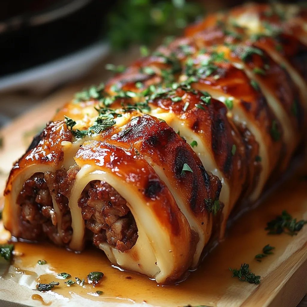 Hackfleisch-Käse-Rolle