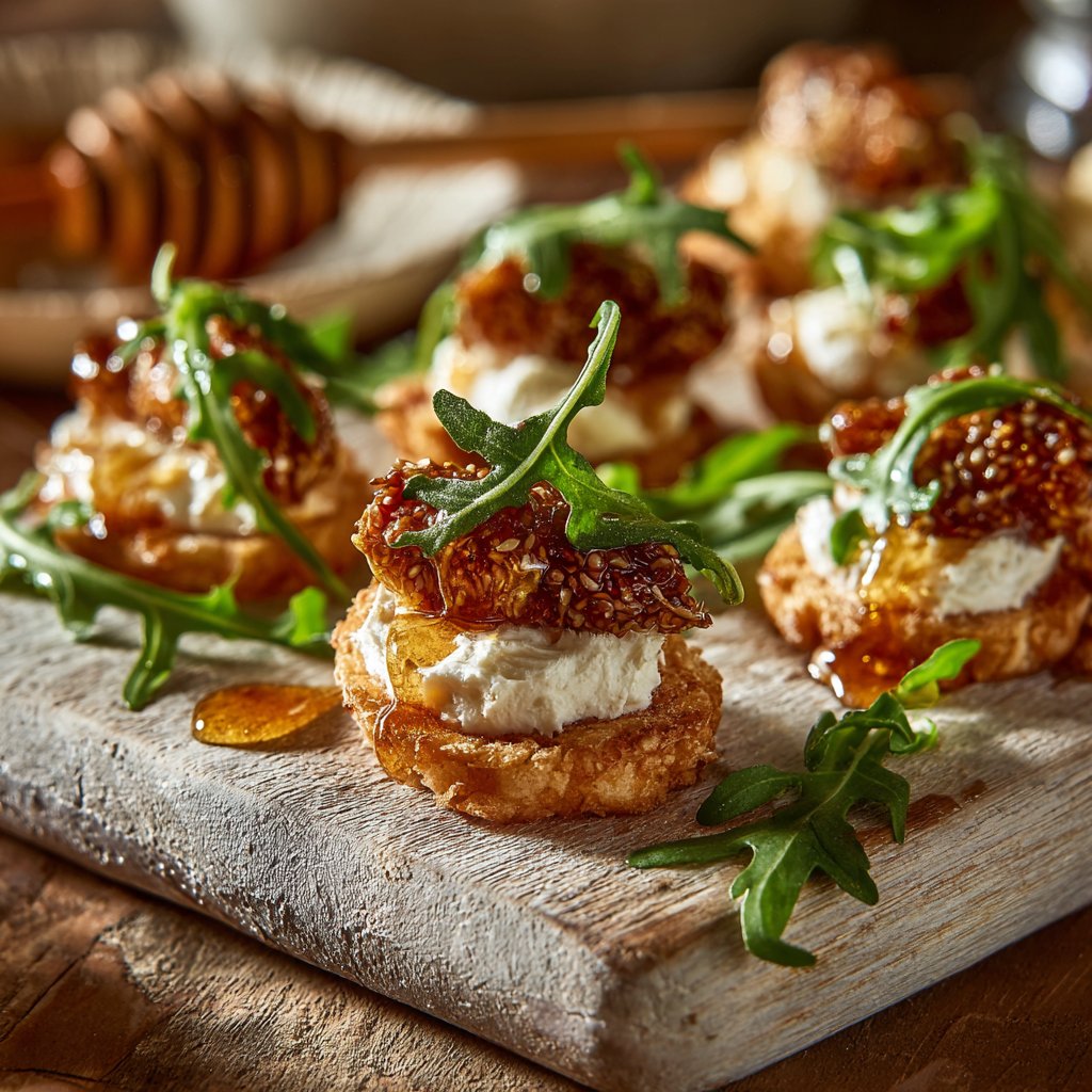 Canapés mit Feigenaufstrich