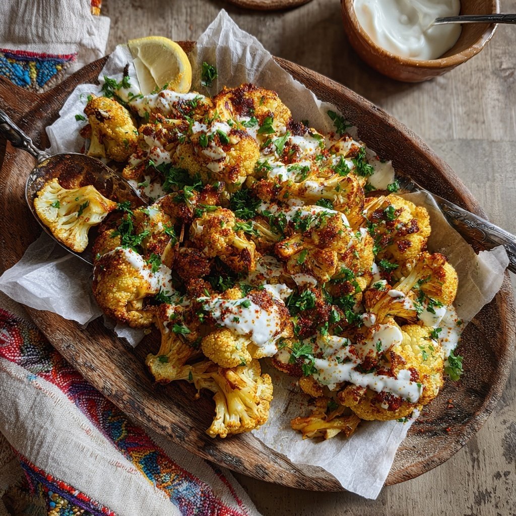 Blumenkohl Pfanne Mit Zitronen Joghurt