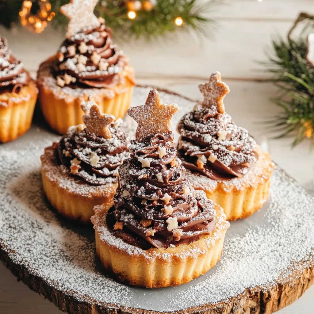 Nutella-Weihnachtsbäume aus Blätterteig