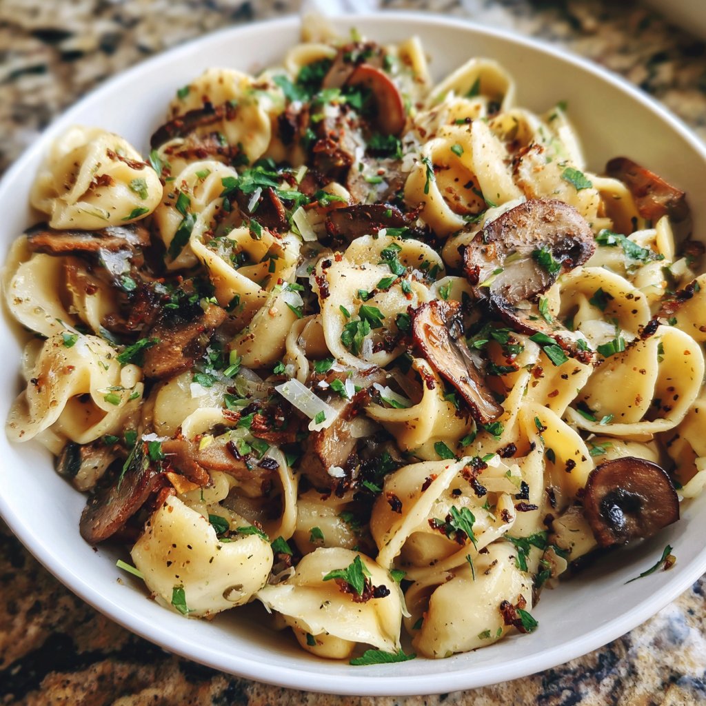 Reisnudeln mit Pilzen