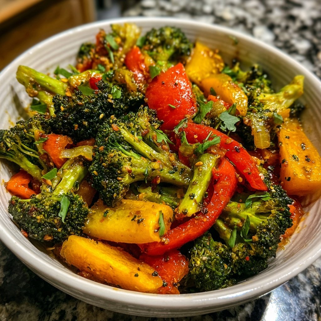 Abendessen mit Gemüsepfanne